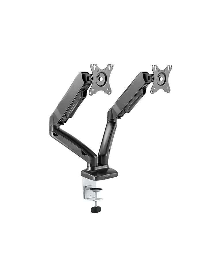 Mbajtes per Monitor ICY BOX Monitor Mount Stand IB-MS304-T 2Fach Halterung, bis 27″, metall black,2