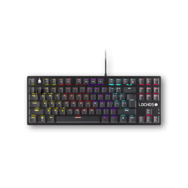 Tastierë Gaming Spartan Gear Lochos 2 – TKL 87-Çelësa, Kabllo, Ngjyrë E Zezë