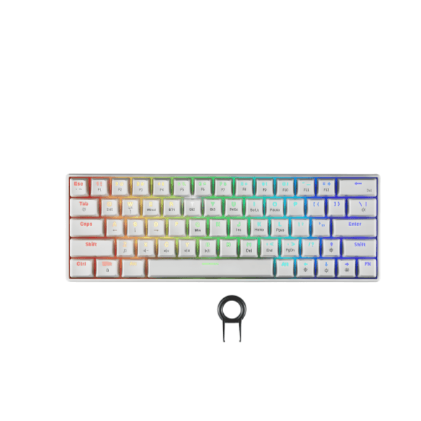 Tastierë Gaming Mekanike Wireless Spartan Gear Pegasus 2 RGB – White