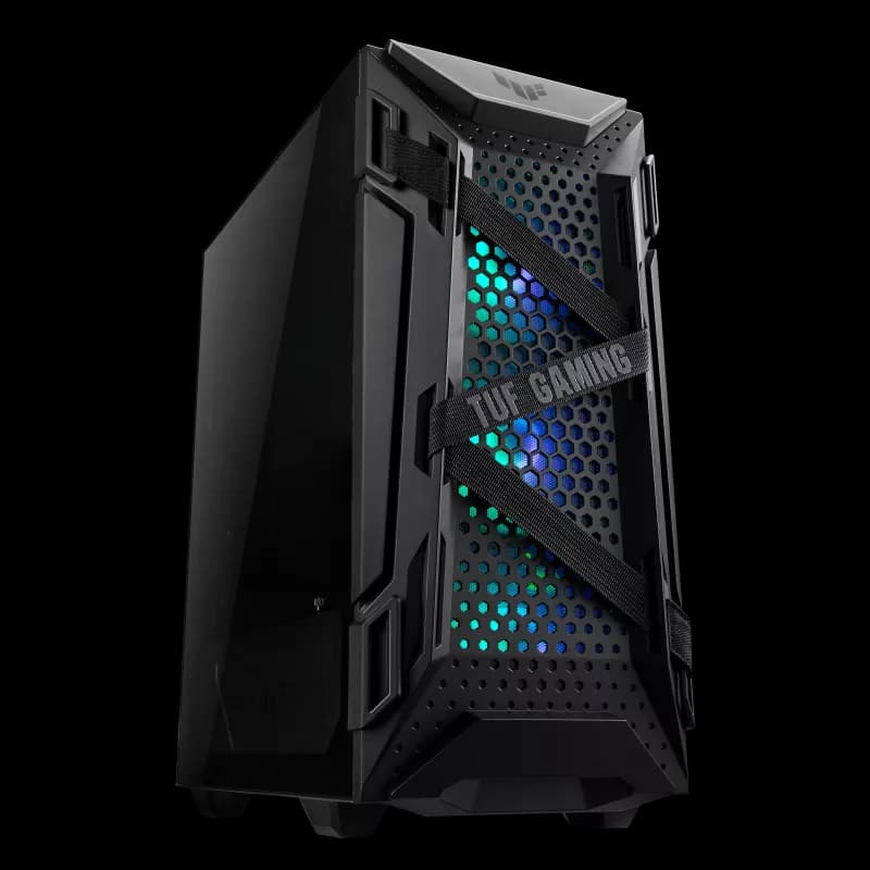 Kasa per PC ASUS TUF Gaming GT301 – Mid-Tower, 3 Fan ARGB të Parainstaluar, Panel Xhami të Temperuar – Black
