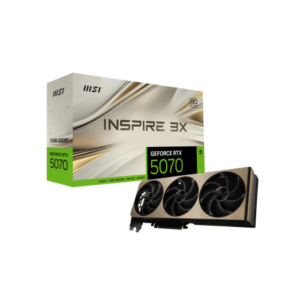 Kartë Grafike MSI GeForce RTX 5070 12G INSPIRE 3X OC – 12 GB GDDR7, PCI-E 5.0
