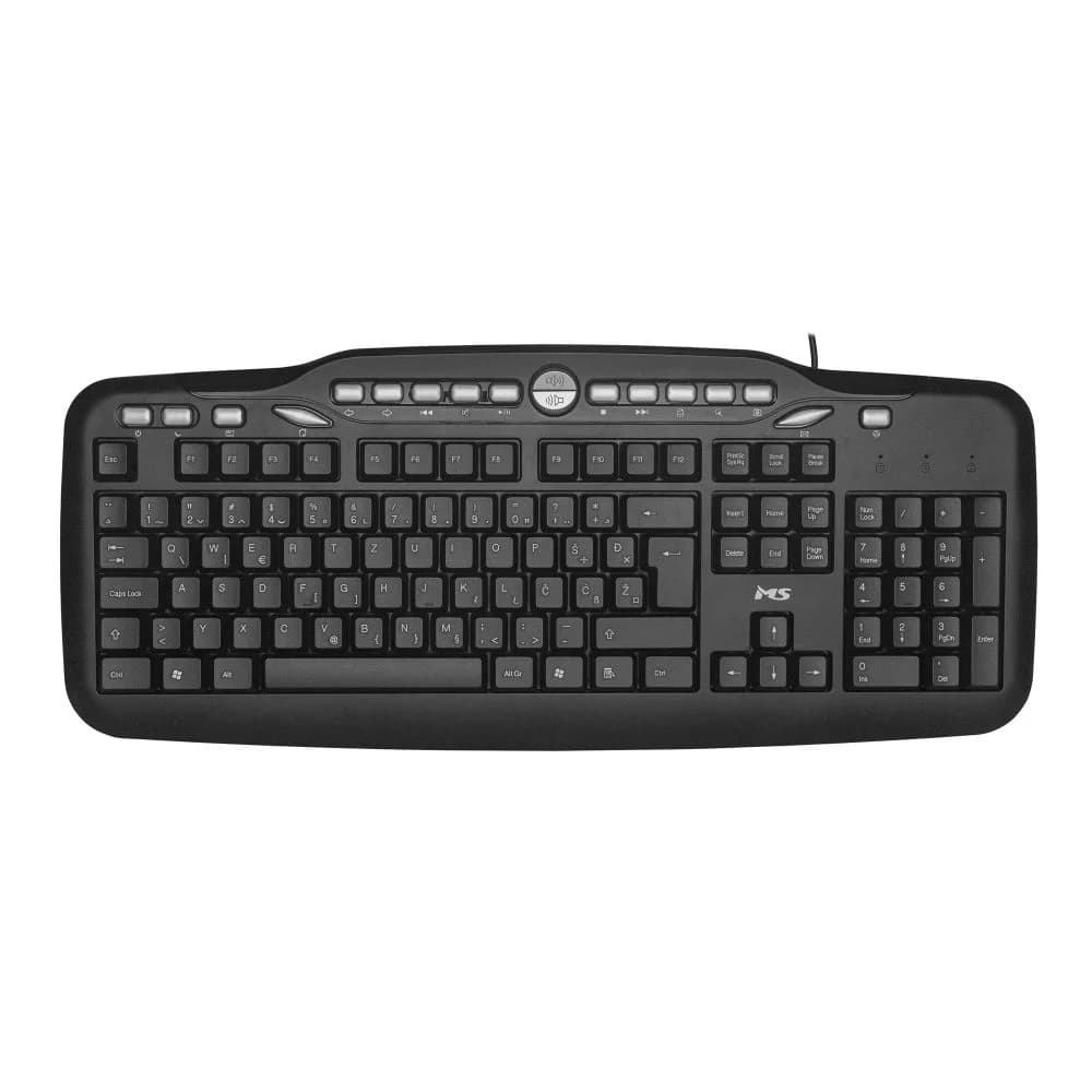 Tastaturë me kabllo Alpha C300 – Multimediale, USB, e zezë