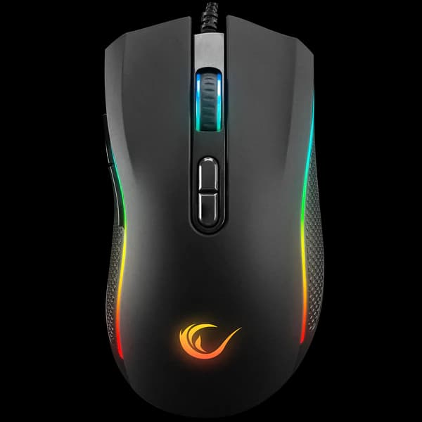 Maus Gaming  Rampage SMX‑R44 V2 –Makro, 12800 DPI, RGB LED, 80M Klick, Huano Switch – I Zi