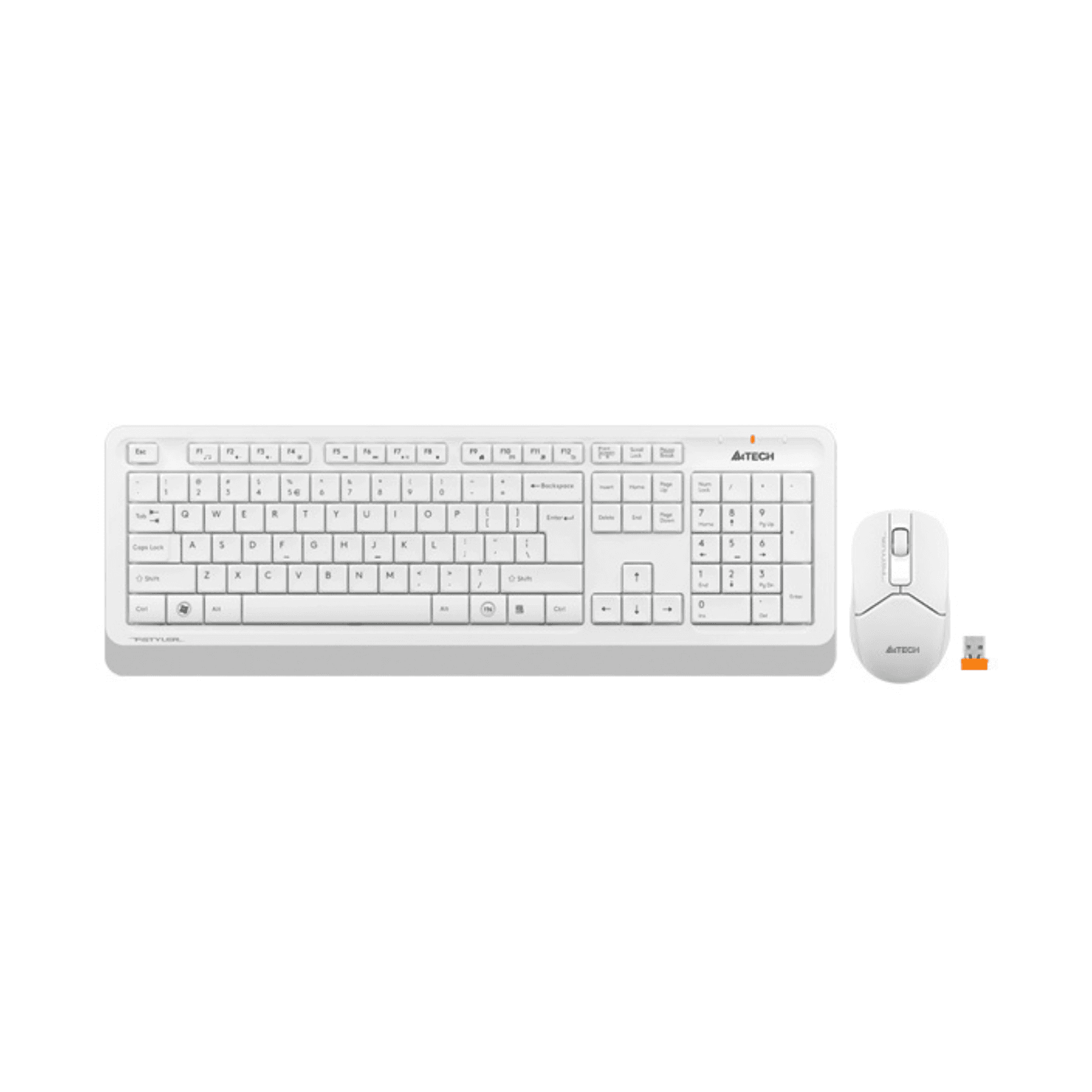 Set Wireless A4Tech FG1012 – 2.4G Mouse + Keyboard, Nano Receiver, White