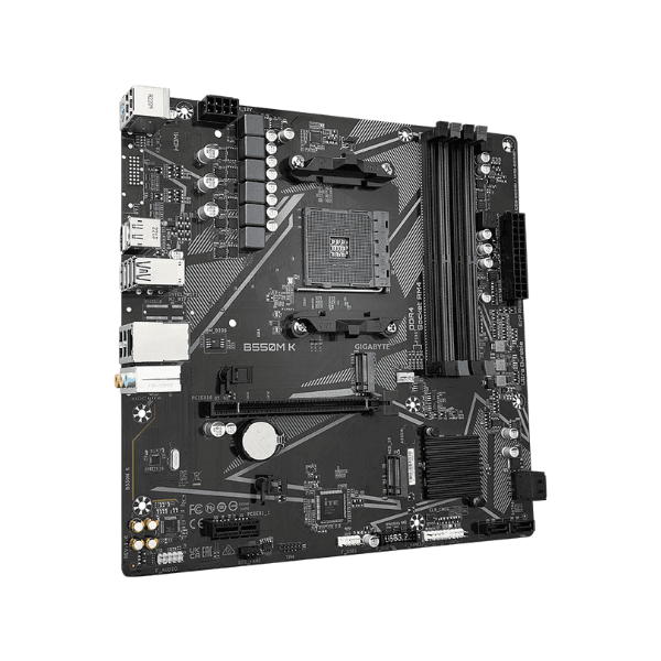 Pllakë Amë GIGABYTE B550M‑K (Rev. 1.0) – AM4, DDR4, Micro‑ATX