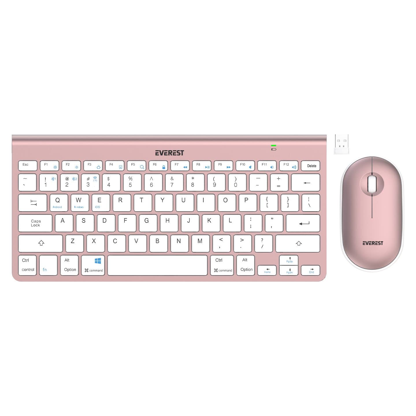 Set Tastiere & Maus Everest KB-BT72 Elite – Wireless 2.4GHz + Bluetooth, US Layout