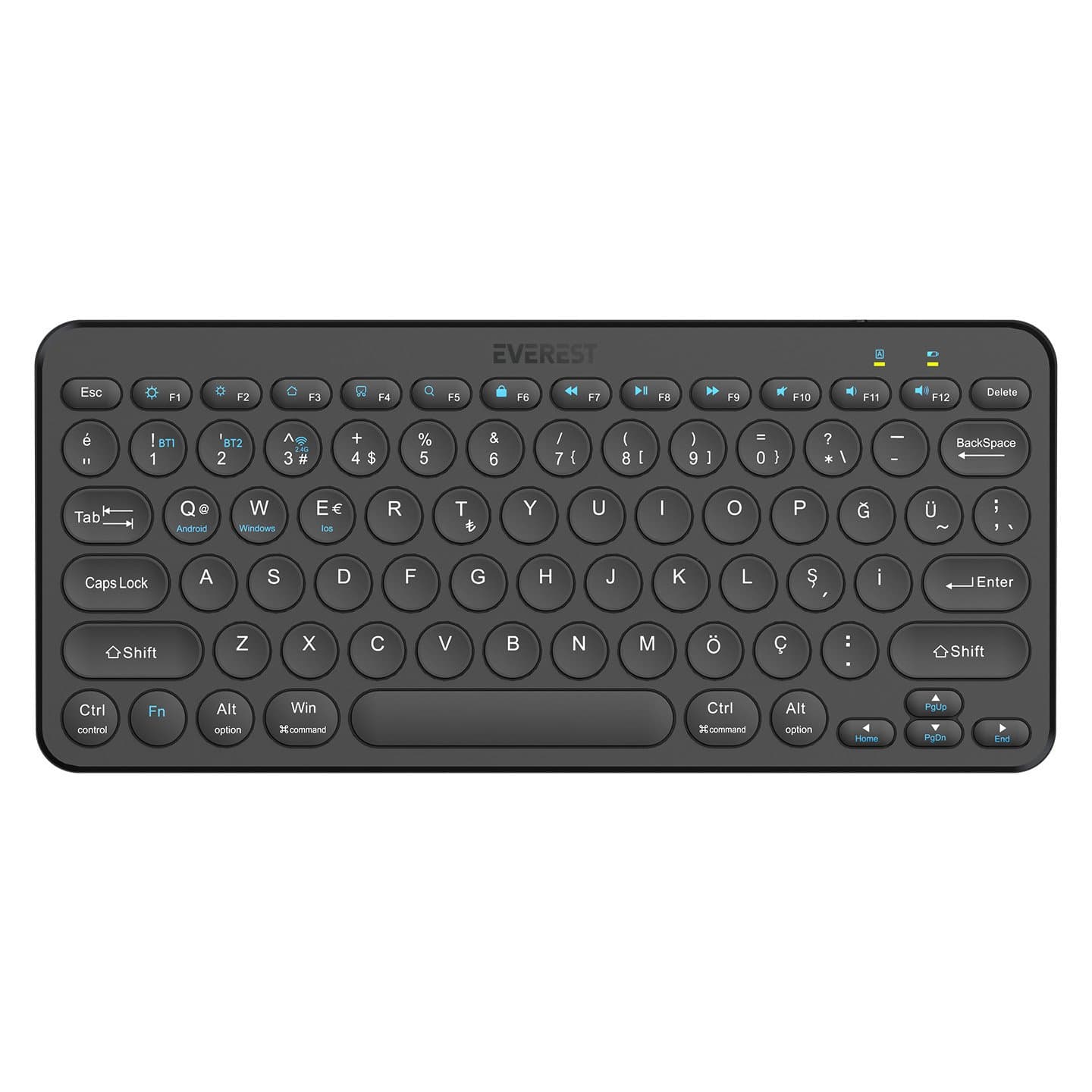 Tastierë Everest KB‑BT16 – Wireless 2.4GHz + Bluetooth, Q Layout