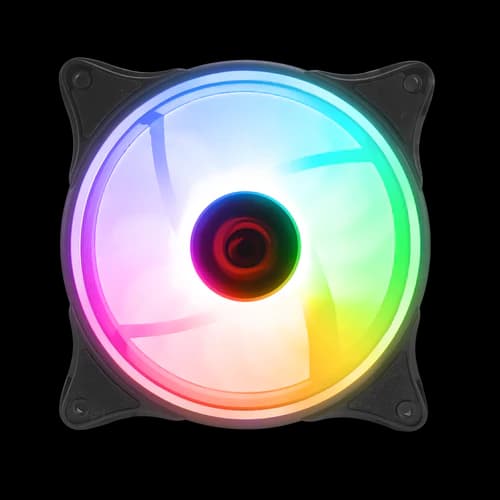 Ventilator per  Kase  Rampage Glare F50  120 mm Rainbow LED – 1200 RPM – I Zi