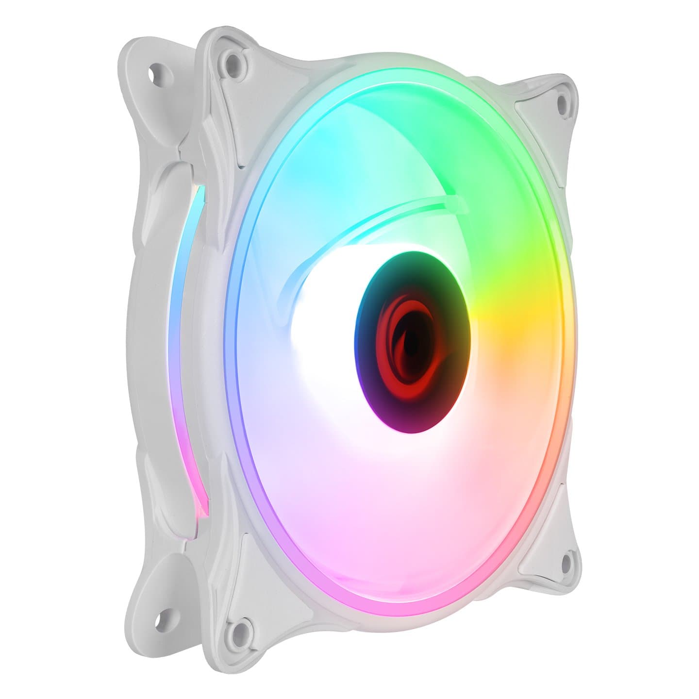 Ventilator per  Kase  Rampage Glare F50  120 mm Rainbow LED – 1200 RPM – i bardhe
