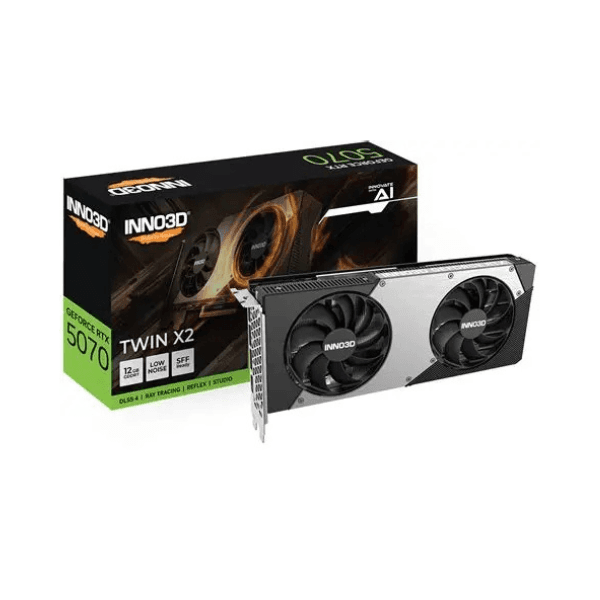 Kartelë Grafike INNO3D GeForce RTX 5070 TWIN X2 12GB GDDR7 – Kartelë Grafike PCIe 5.0, DLSS 4, 192-bit