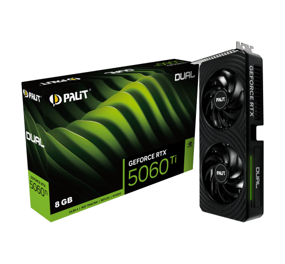 Kartelë Grafike Palit GeForce RTX 5060 Ti Dual 8GB – Kartelë Grafike GDDR7, 128-bit, PCIe 5.0