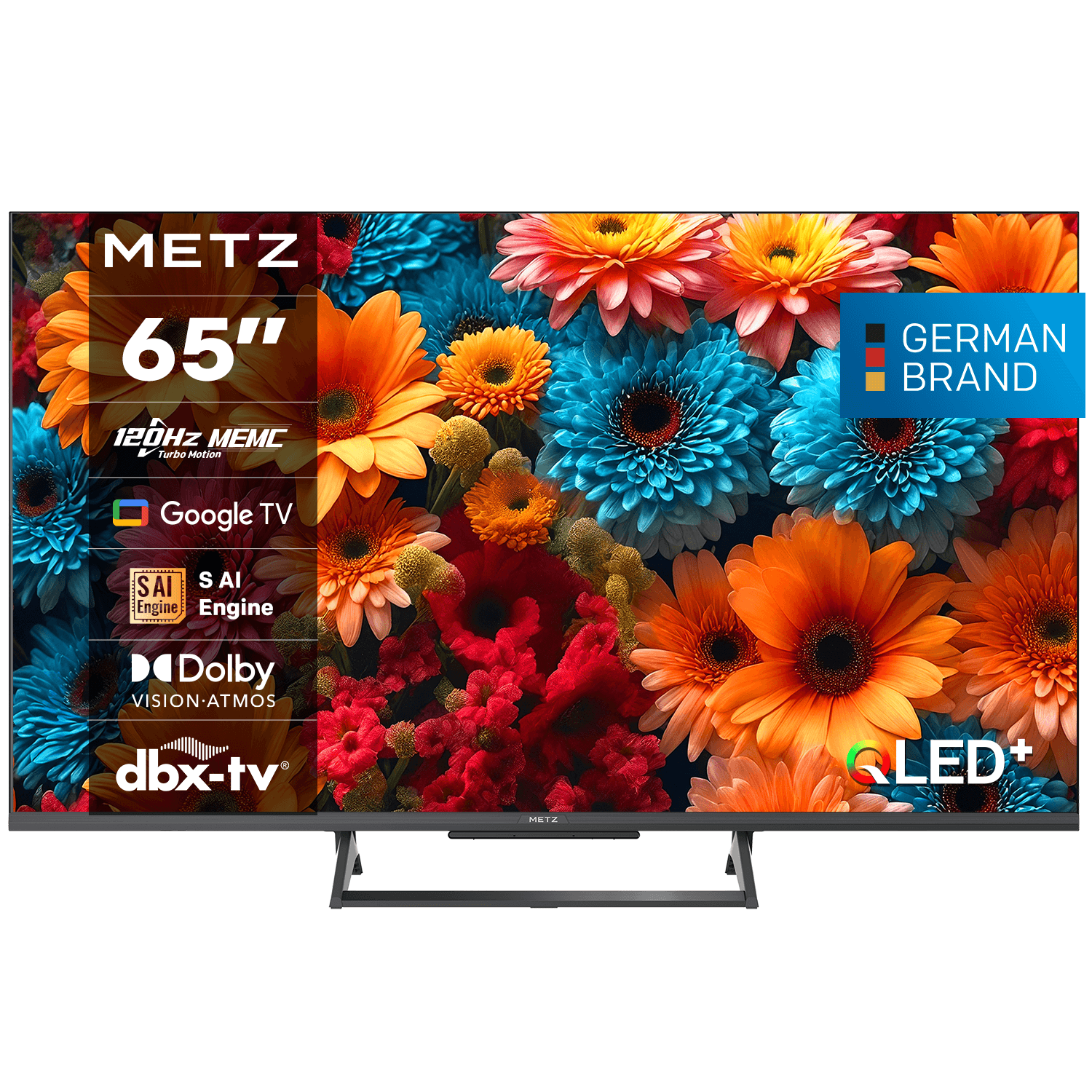 METZ TV 65MQF7500Z, 65″QLED+,4K ,Google TV, 120Hz