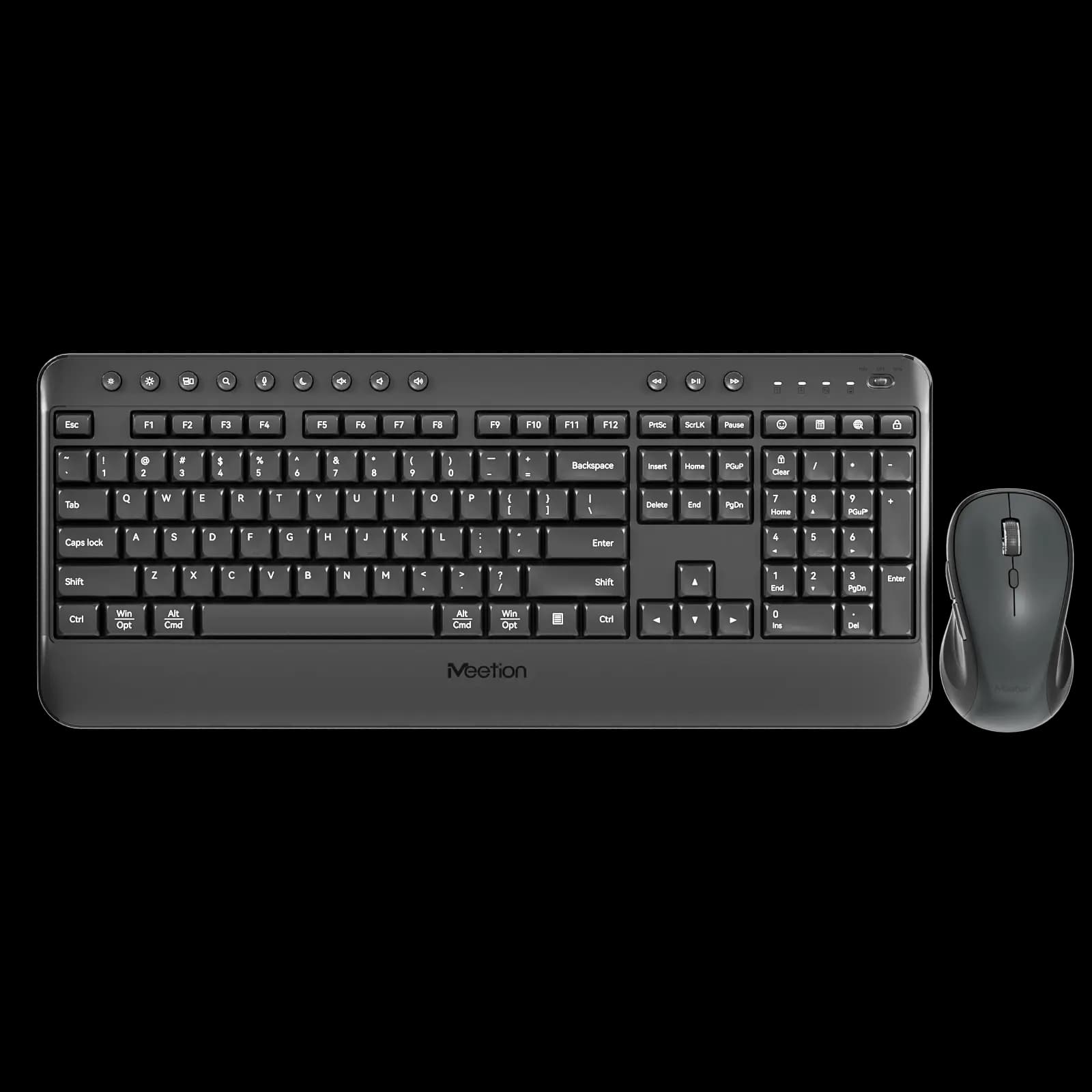 Set wireless tastierë dhe maus Meetion C5000 Black