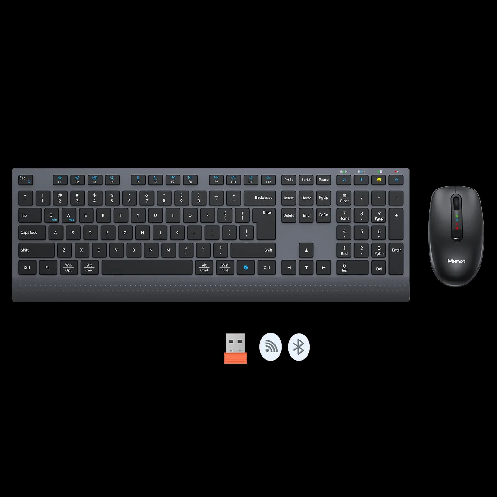 Set Tastiere + Maus Meetion MT-C2000 Wireless Dual Mode 2.4G + Bluetooth