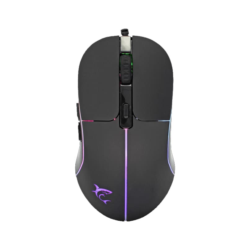 Maus lojërash White SharkGM-5010 Warlock Black RGB / 6400 dpi