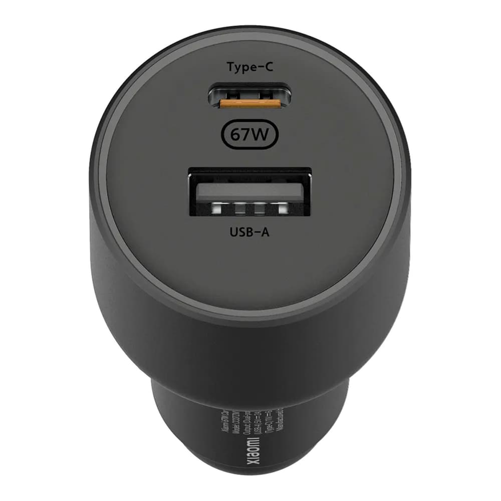 Xiaomi Mi 67W Dual-Port Fast Charging Car Charger Black