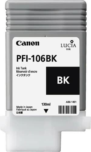 Tanker boje Canon PFI-106BK, 130ml, e zezë