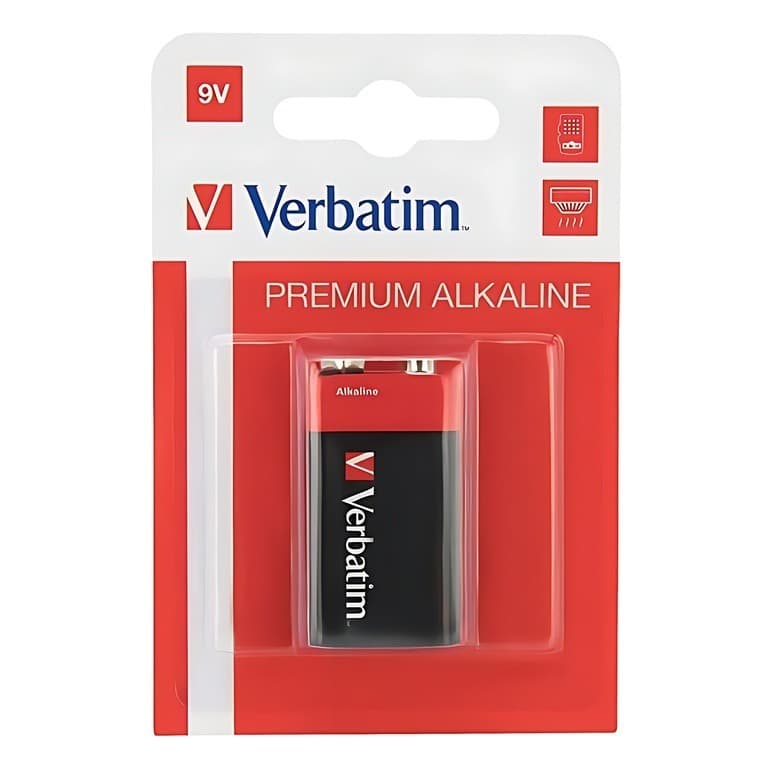 BATERI VERBATIM ALKALINE D 9V 1K 49924