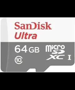 Micro SD San Disk 64Gb Ultra Anro