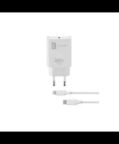 Adapter CellularLine USB-C C2L, 20W, bardhe