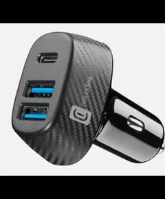 Mbushes per veture CellularLine 3 ports 44W 2x USB-A 1x USB-C, zeze