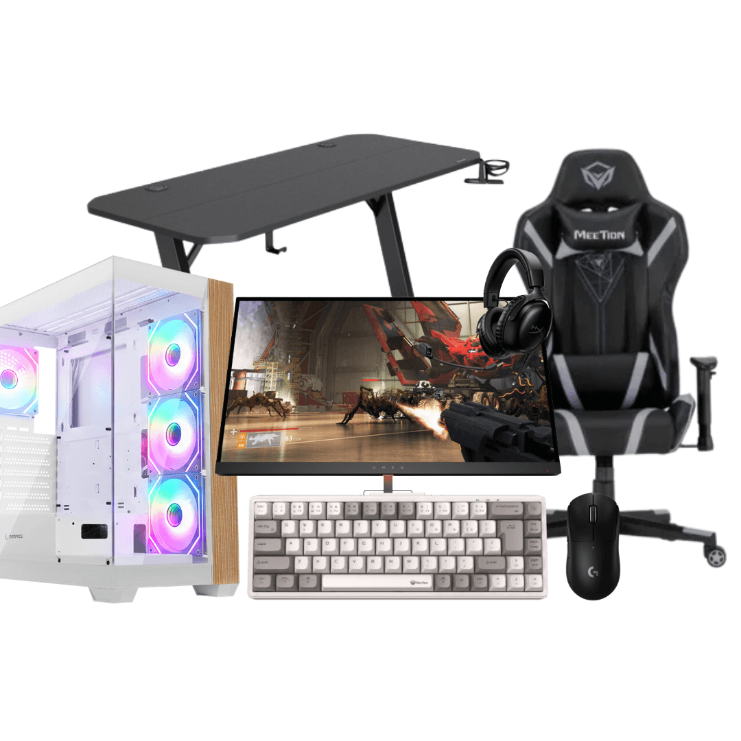 BT Bundle M3 – PC Gaming RTX 5060 8GB, i5-14400F, 16GB DDR4, 1TB SSD + OMEN 240Hz Setup
