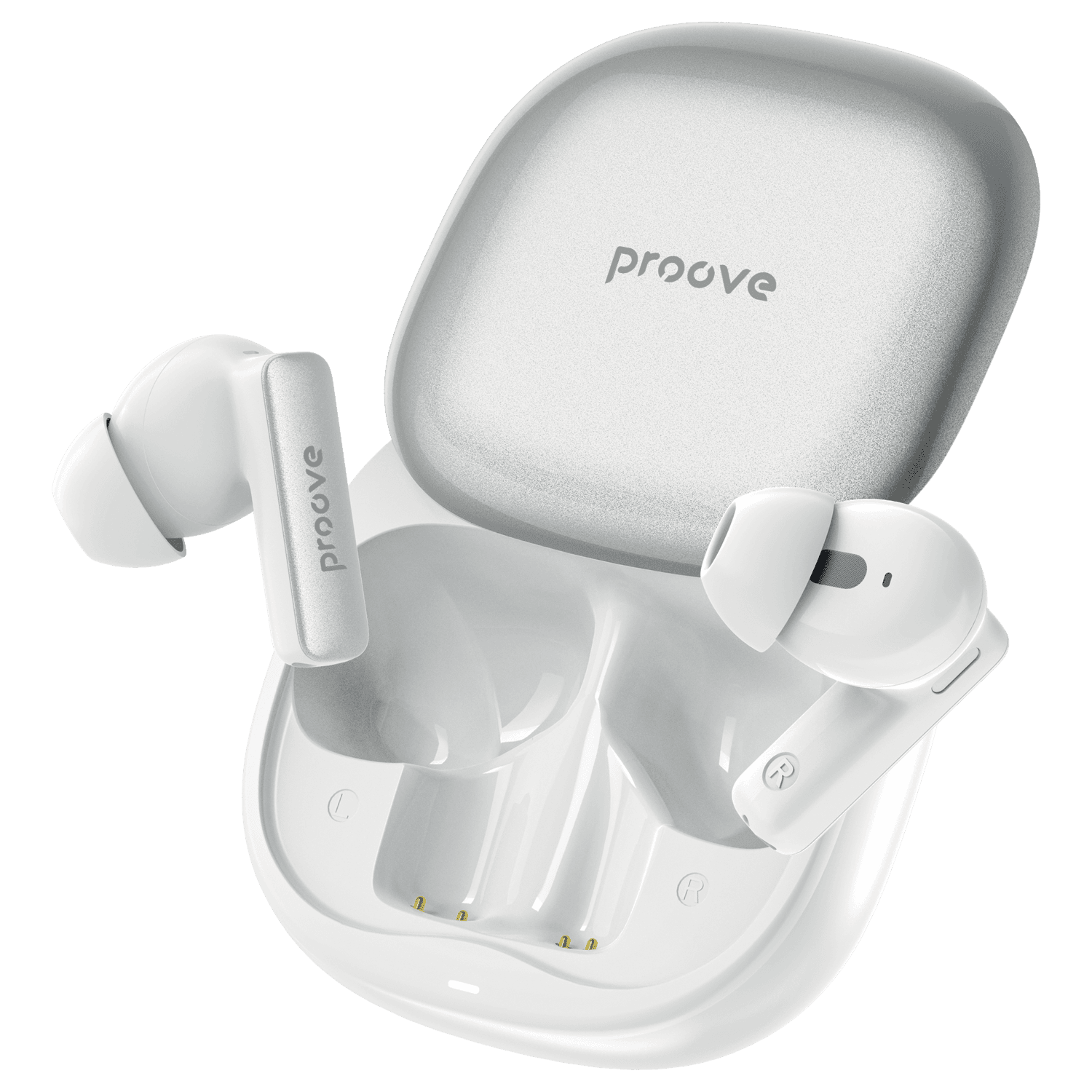 Dëgjuse wireless Proove NoLimit TWS me Hybrid ANC dhe aplikacion inteligjent (APP), të bardha