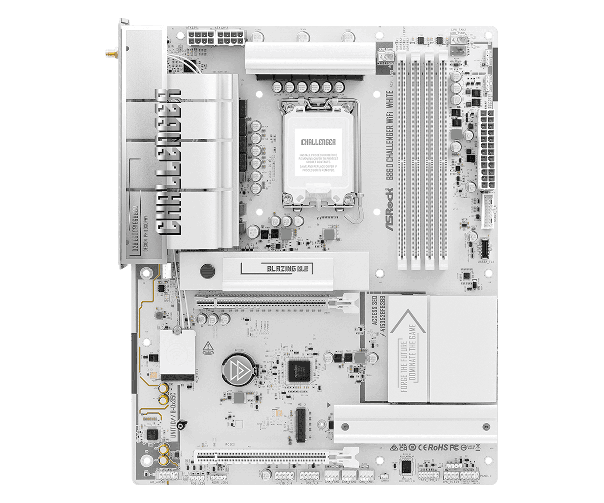 Motherboard ASRock B860 Challenger White WIFI, LGA 1851
