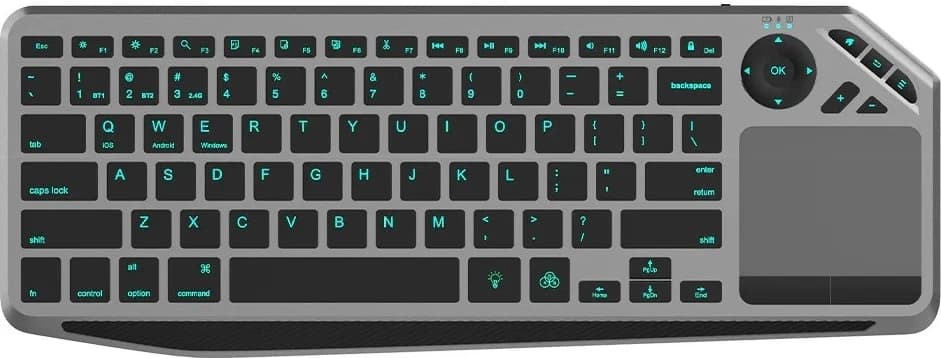 Tastierë TECHly ICTB9801TB, RF Wireless + Bluetooth, QWERTY US English, E zezë