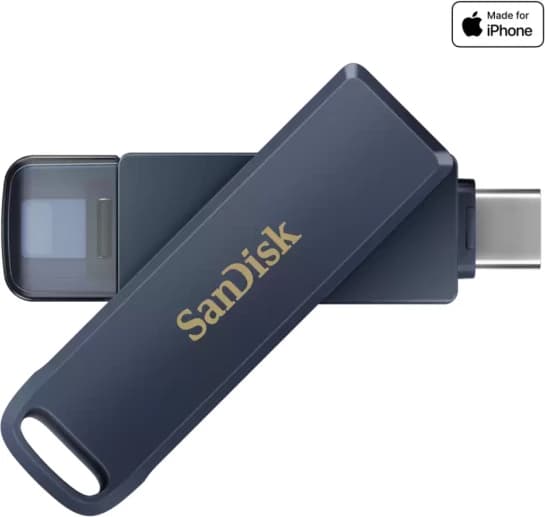 USB memorje SANDISK Phone Drive SDIXD0N-128G-GN6NE 128GB USB-C/Lightning, blu-gri, 1 copë