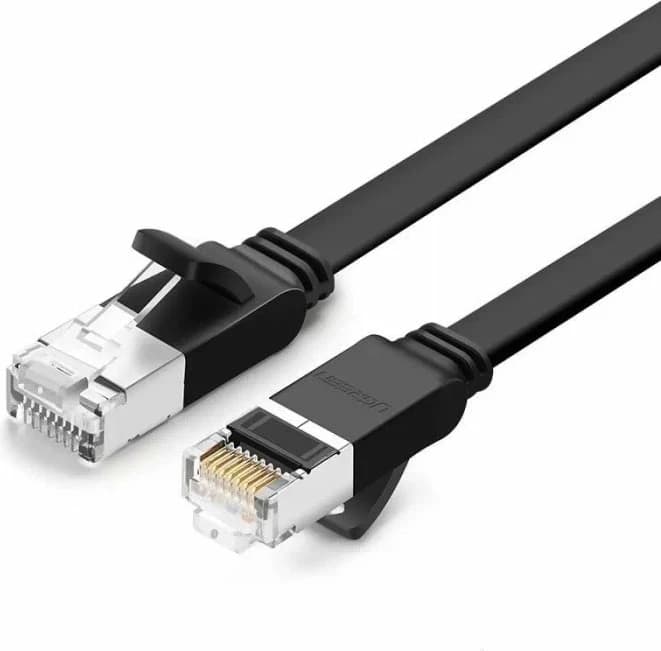 Kabllo rrjeti LAN UGREEN 50183 Cat6 UTP 0.5m e sheshtë, e zezë, polybag