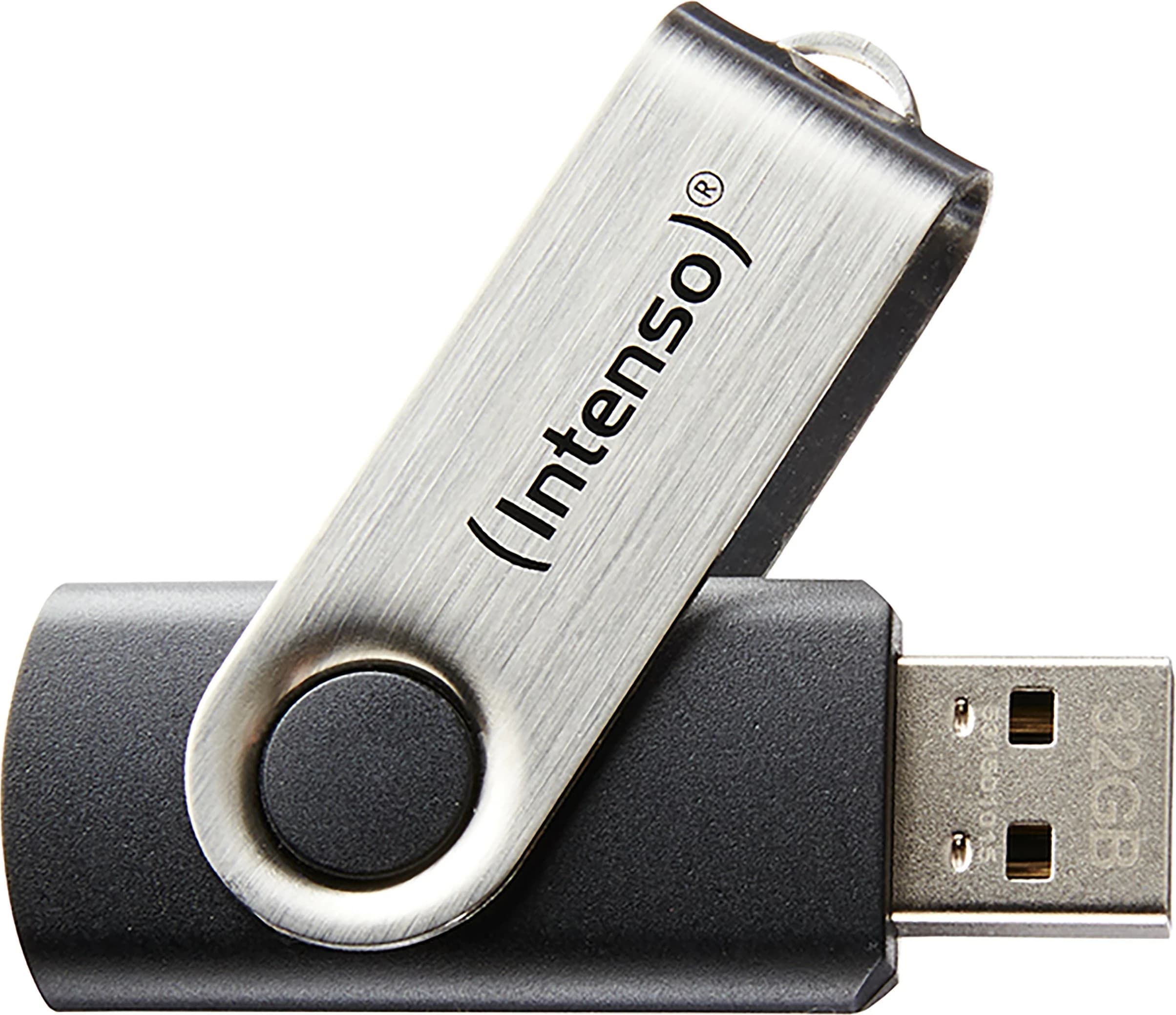 USB Intenso Basic Line 16 GB, USB Type-A, 2.0, e zezë, argjend
