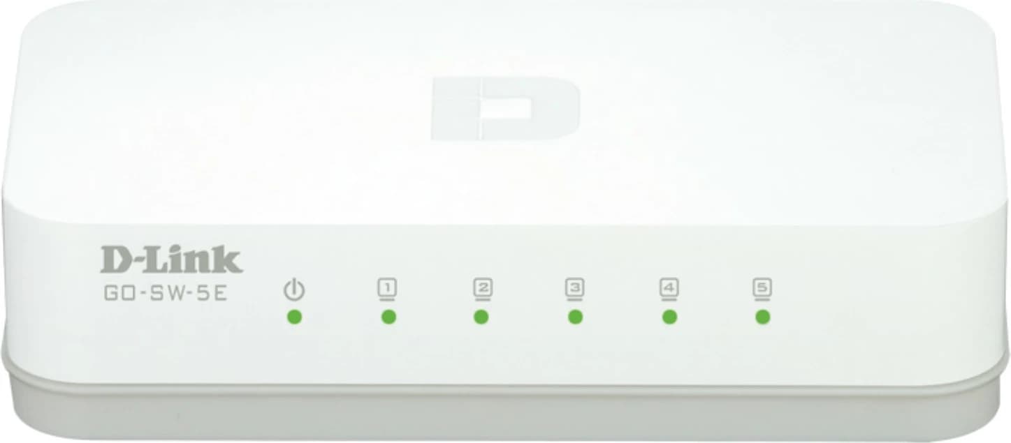Switch D-Link GO-SW-5E 5 porta Fast Ethernet i bardhë