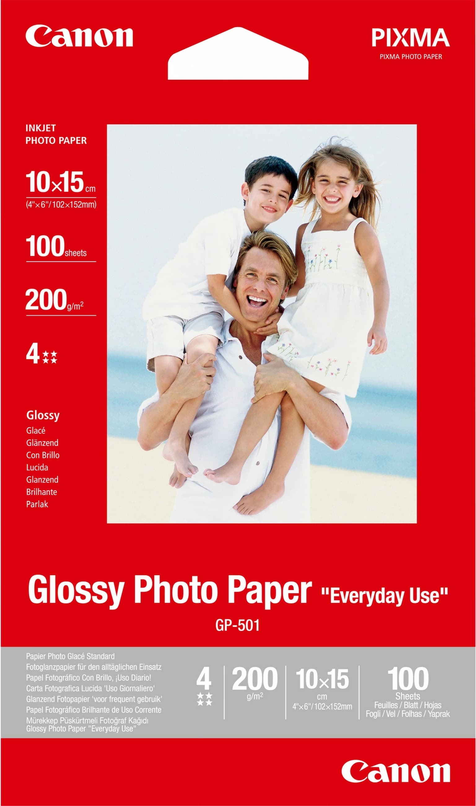Letër fotografike Canon GP-501, 10x15cm, glossy, 100 fletë