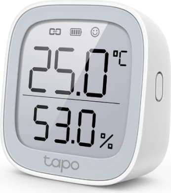 Sensor i mençur temperature dhe lagështie TP-LINK Tapo T315, ekran 2.7" E-ink, i bardhë, set me 2 bateri AAA