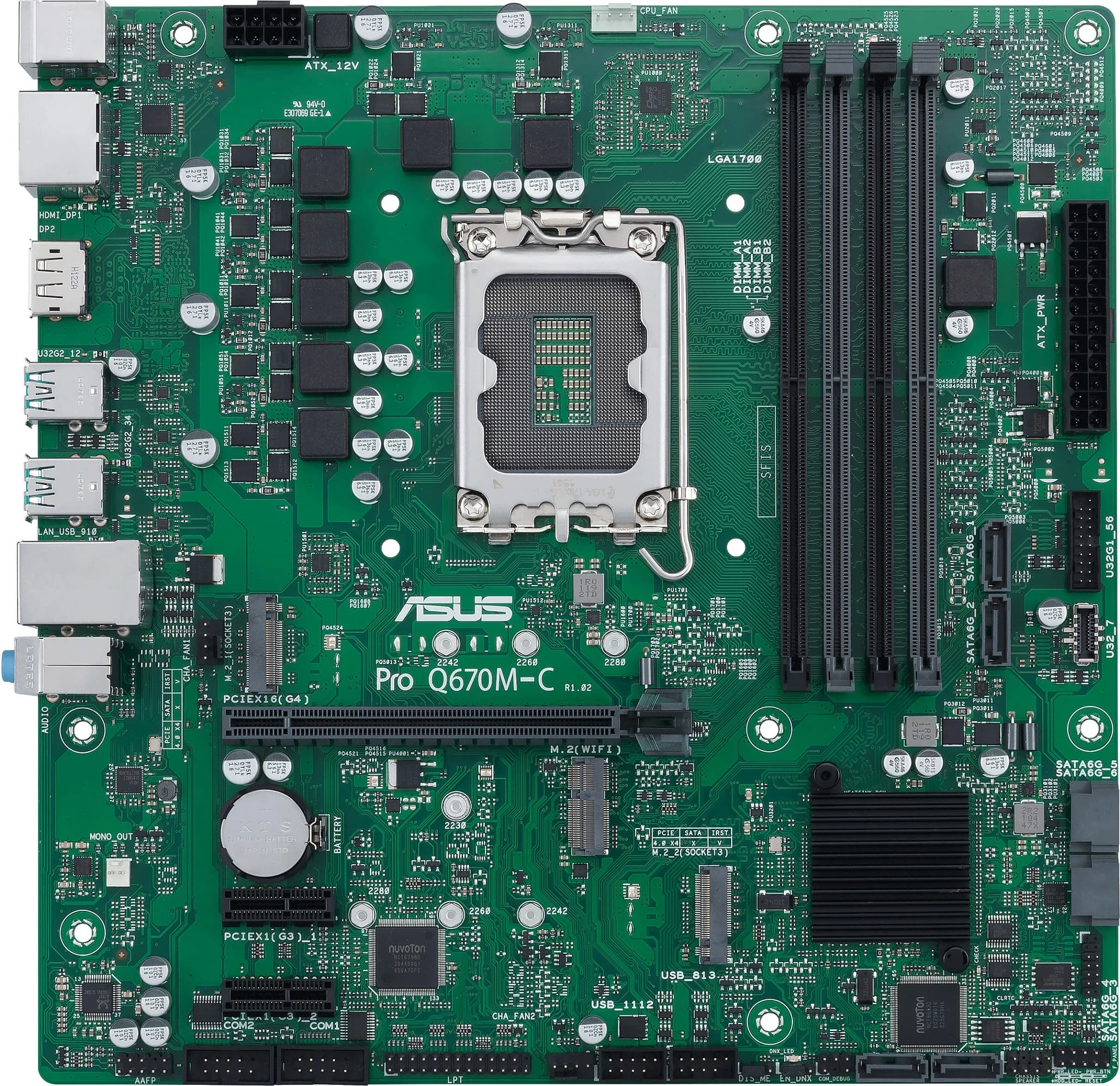 Pllakë amë ASUS PRO Q670M-C-CSM, Intel, LGA 1700, DDR5, 128 GB