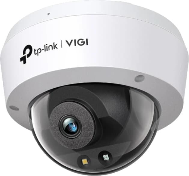 Kamerë sigurie rrjeti dome TP-LINK VIGI C250 (2.8mm) 5MP, Full-Color 24/7, PoE, IP67/IK10, H.265+, mikrofon, e bardhë/zezë