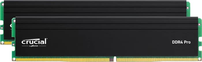 RAM Memorje Crucial Pro CP2K32G4DFRA32A 64GB DDR4-3200 CL22 UDIMM 1.2V, e zezë, kit 2x32GB
