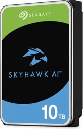 HDD disk Seagate SkyHawk AI ST10000VE001 10TB 3.5" SATA 6Gb/s 7200RPM 256MB, zi/jeshile