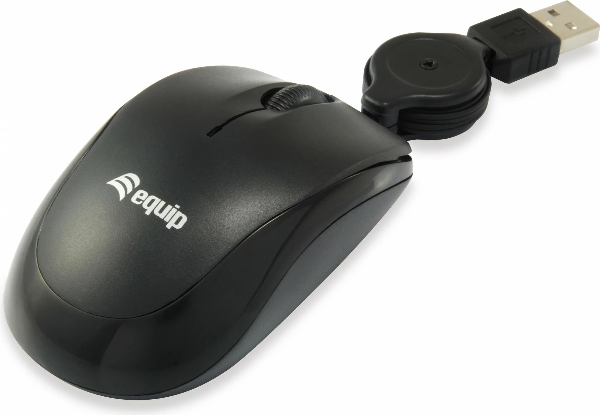 Maus Equip 245103, optik, USB, 1000 DPI, kabllo tërheqëse, i zi