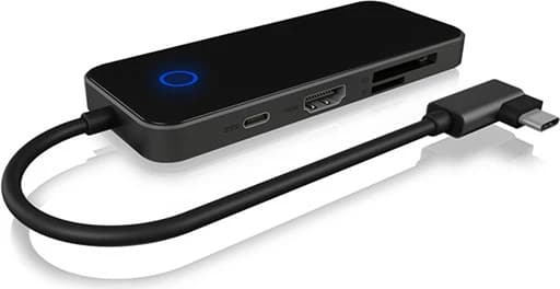 DockingStation RaidSonic ICY BOX IB-DK4050-CPD, USB 3.2 Gen 1 Type-C, 100 W, 10,100,1000 Mbit/s, Anthracite