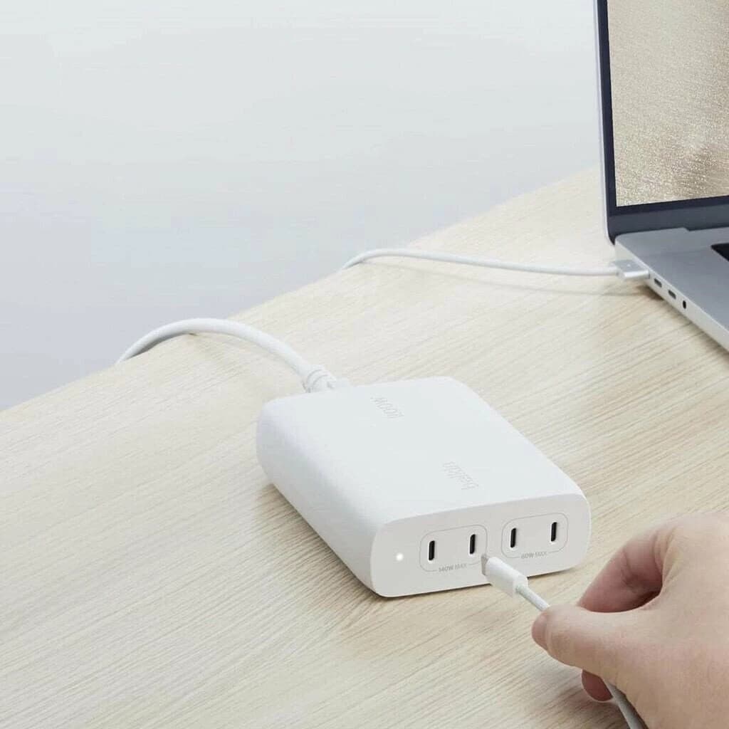 Belkin BOOST CHARGE PRO 200W 4-Port USB-C GaN Charger - White