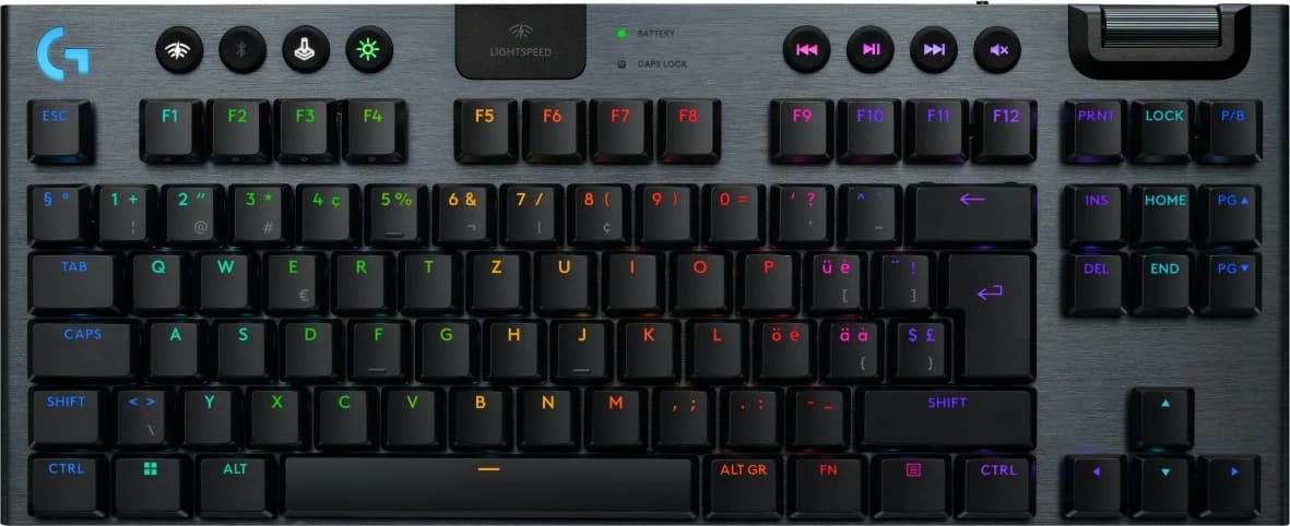 Tastierë gaming Logitech G915 X LIGHTSPEED, mekanike, RGB, e zezë