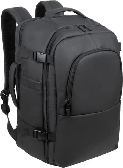 çantë shpine për laptop RivaCase 8465, 17.3\", ECO-RPET e papërshkueshme nga uji, e zezë