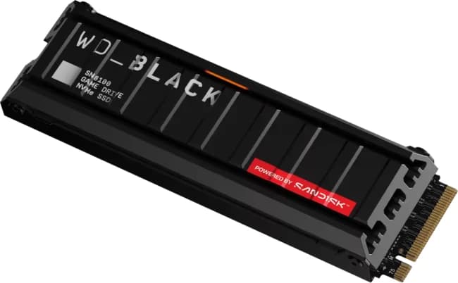 SSD NVMe M.2 2280 SanDisk WD_BLACK SN8100 2TB PCIe 5.0 (WDS200T1XHM) me ftohës RGB, zezë