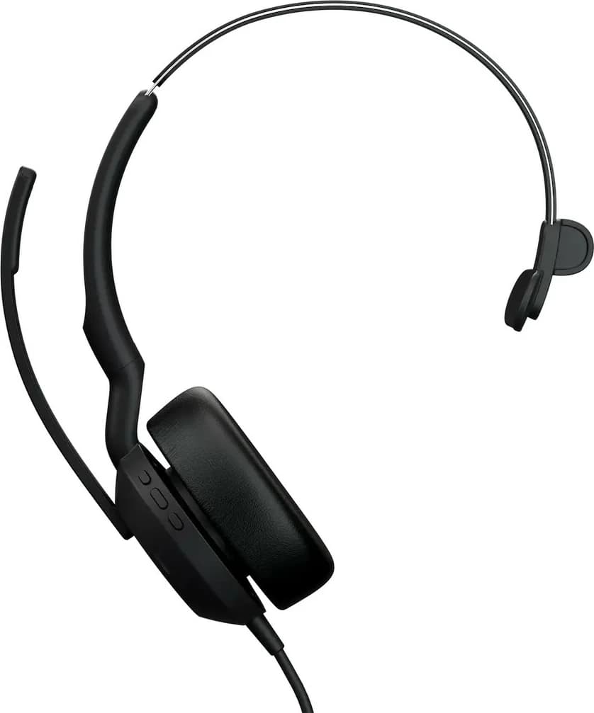 Kufje Jabra Evolve2 50, me kabllo, monaurale, ANC, e zezë
