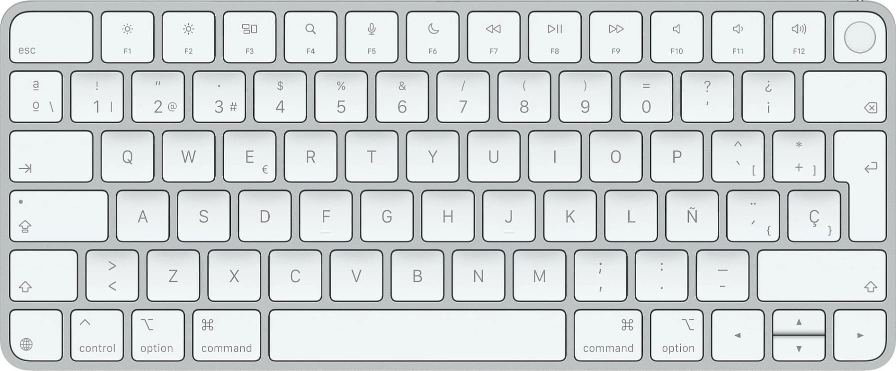 Tastierë Apple Magic me Touch ID për Mac me Apple silicon, Spanjolle