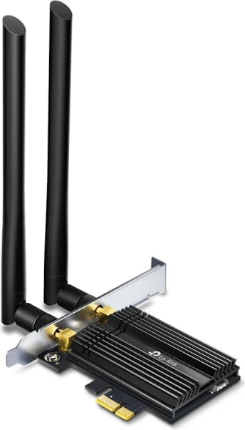 Adapter PCIe Wi‑Fi 6 TP-LINK Archer TX50E AX3000, Bluetooth 5.0, e zezë