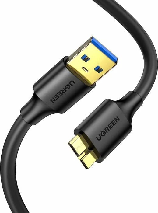 Kabllo USB 3.0 UGREEN 10841 USB-A në Micro-B 1m, 5Gbps, e zezë