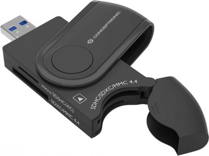 Lexues kartelash Conceptronic USB 3.0 4-në-1, i zi